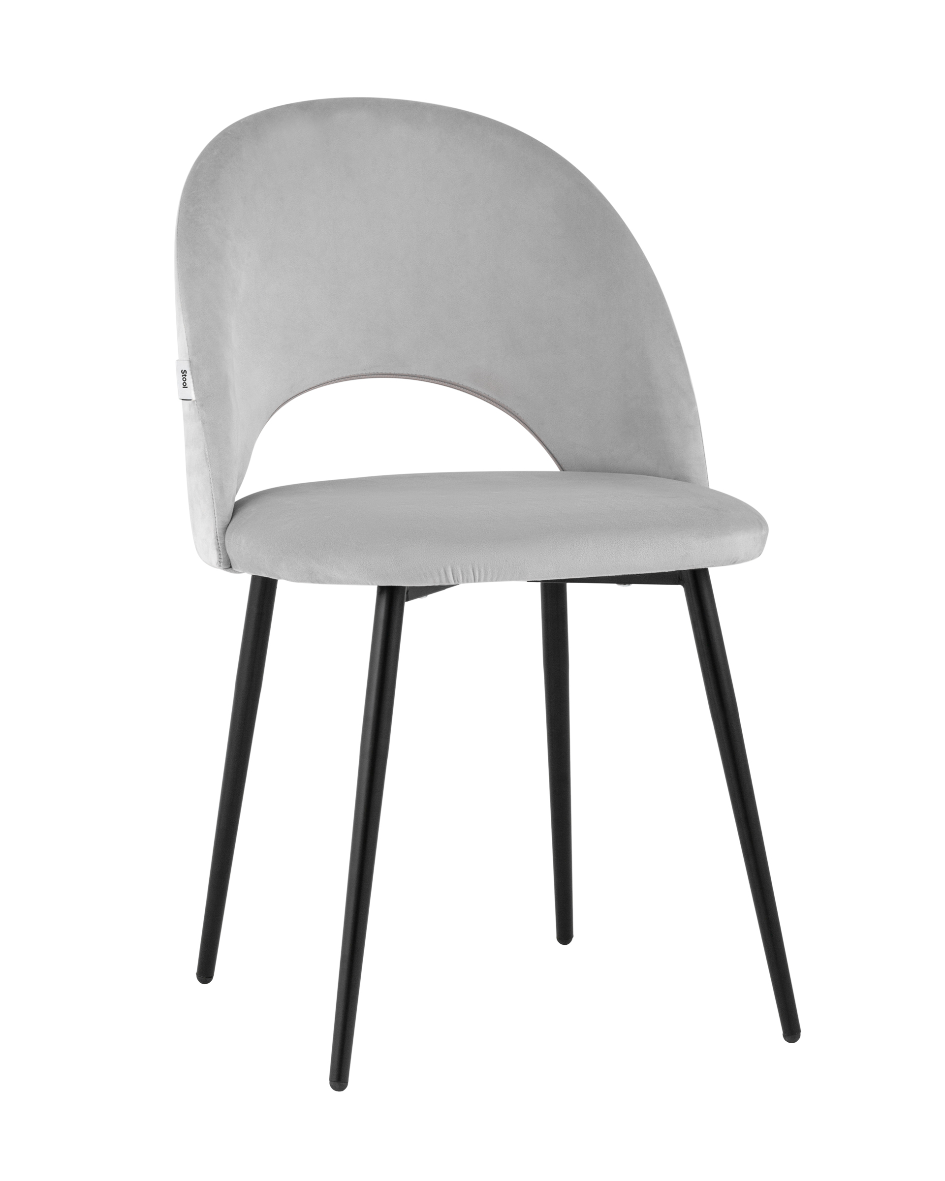 фото Стул stool group меган велюр светло-серый