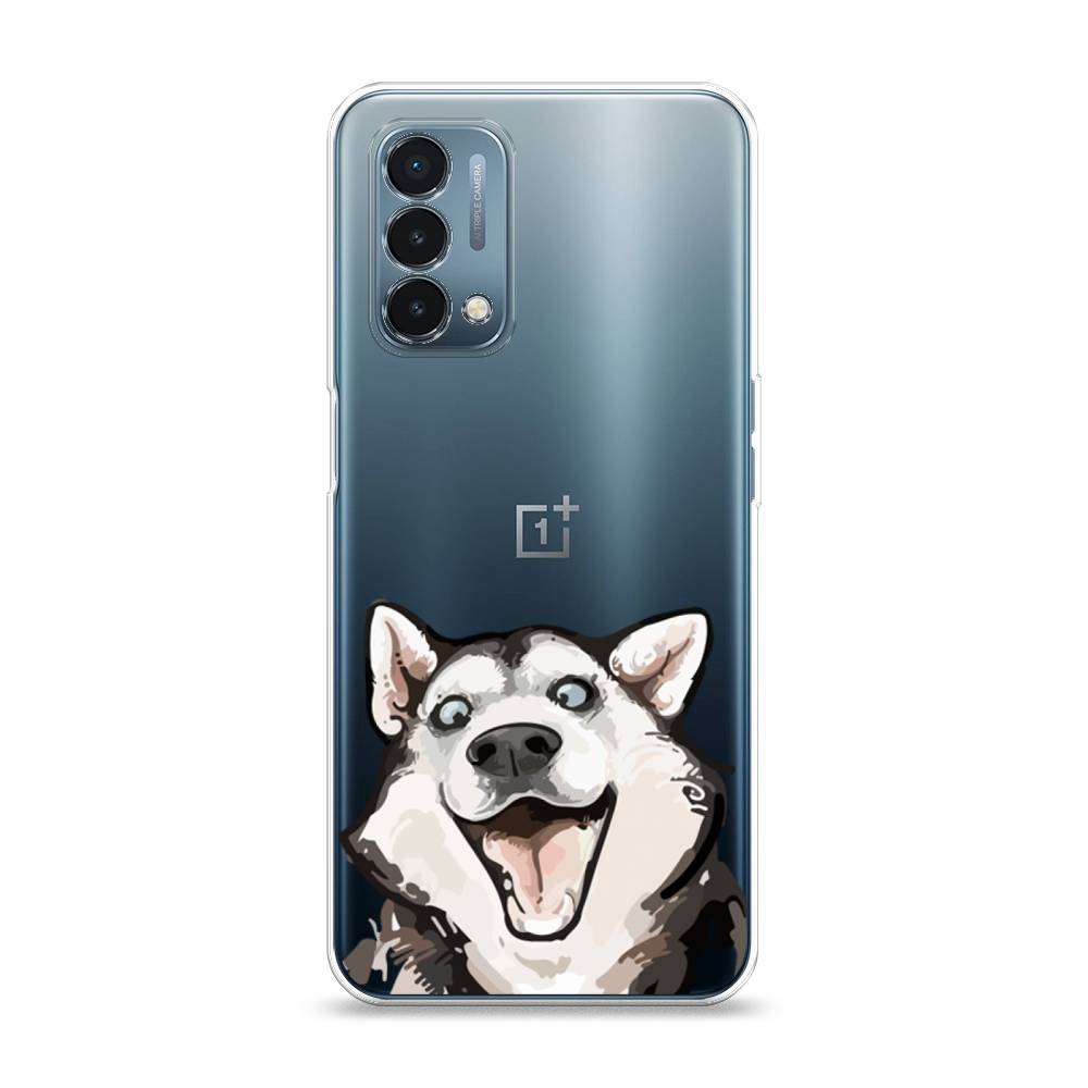 

Чехол Awog на OnePlus Nord N200 5G / ВанПлас Nord N200 5G "Радостный хаски", Белый;голубой;черный, 152250-1
