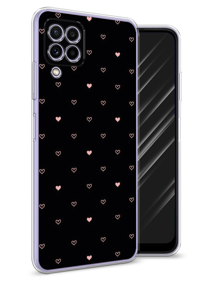 

Чехол Awog на Samsung Galaxy A22 / Самсунг A22 "Черный фон и сердечки", Разноцветный, 2103150-3