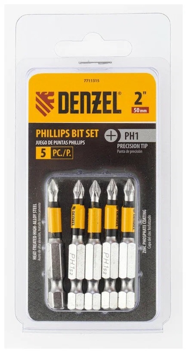 

Набор бит, PH1x2, 5 шт.// Denzel