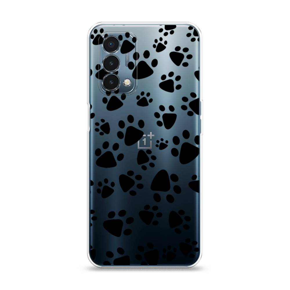 

Чехол Awog на OnePlus Nord N200 5G / ВанПлас Nord N200 5G "Лапки черные", Черный, 152250-2