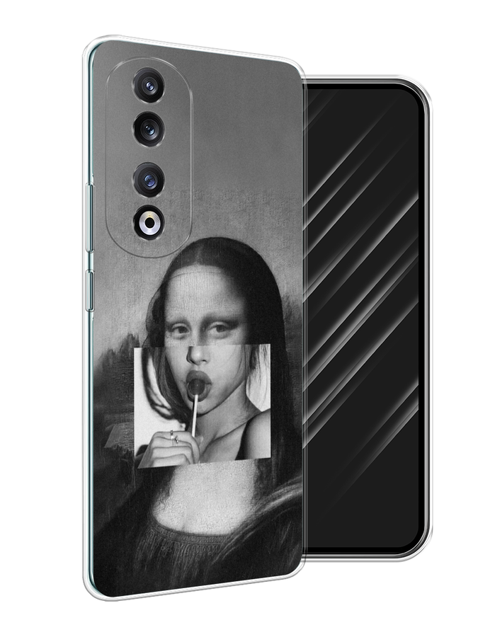 

Чехол Awog на Honor 90 Pro "Mona Lisa sucking lollipop", Серый