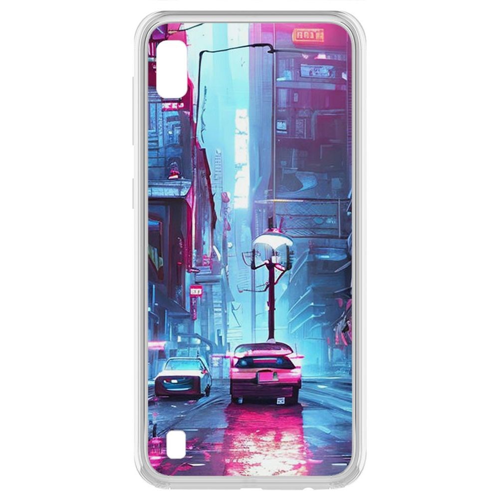 

Чехол-накладка Krutoff Clear Case Киберпанк Улица для Samsung Galaxy A10 (A105), Прозрачный