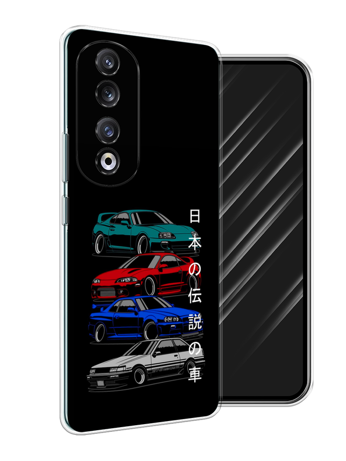 

Чехол Awog на Honor 90 Pro "JDM Legend cars", Зеленый;красный;синий