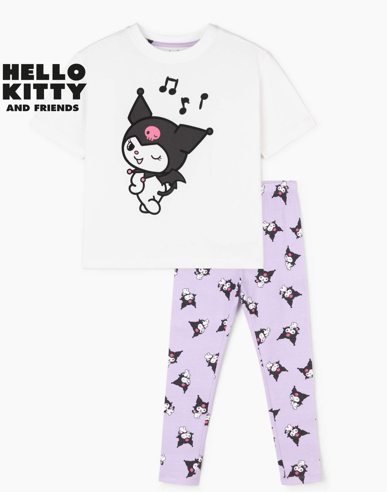 

Пижама для девочки Gloria Jeans GSL002342 сиреневый/белый 4-6л/116, Разноцветный, GSL002342