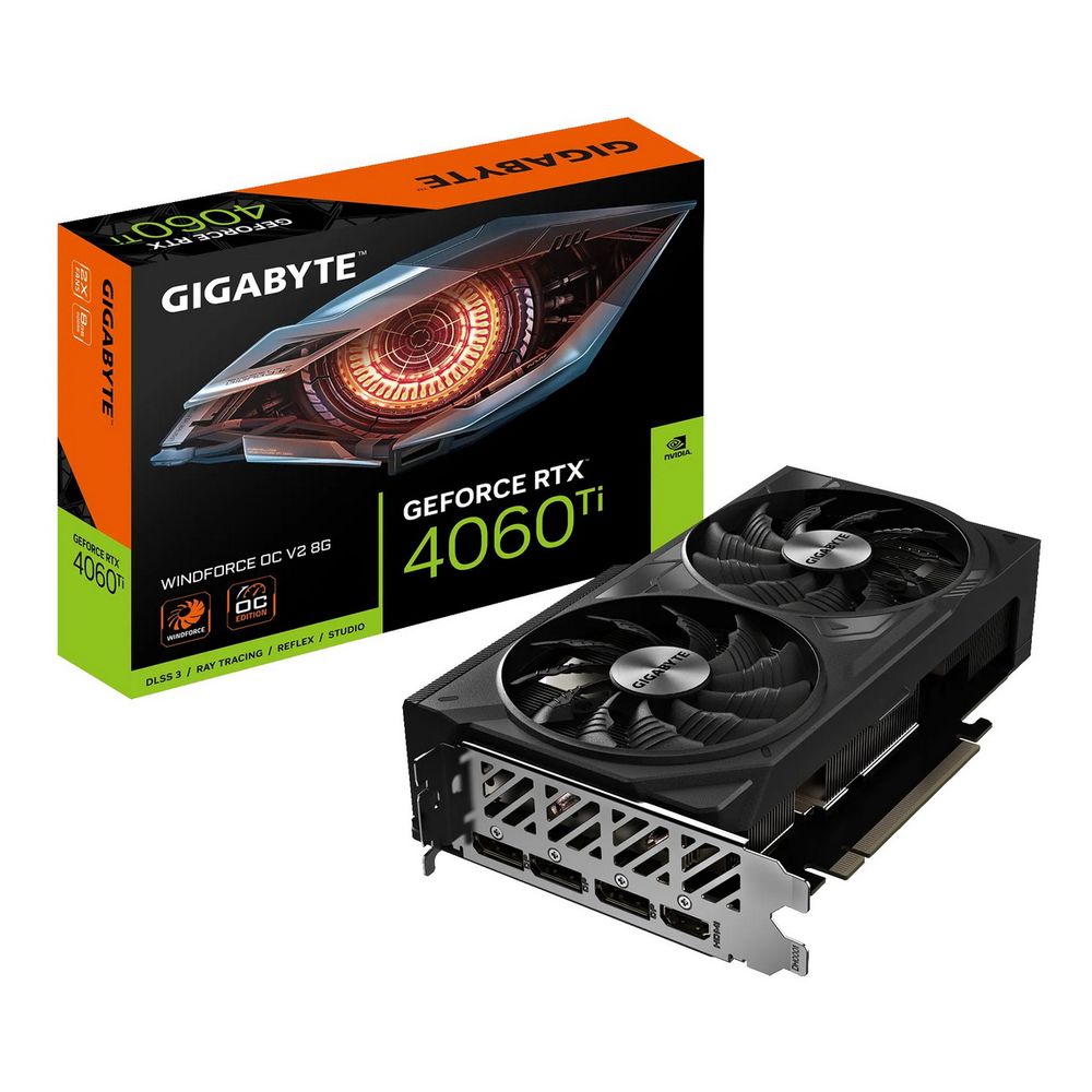 

Видеокарта Gigabyte NVIDIA GeForce RTX 4060 Ti WINDFORCE OC V2 (GV-N406TWF2OCV2-8GD), GeForce RTX 4060 Ti WINDFORCE OC V2