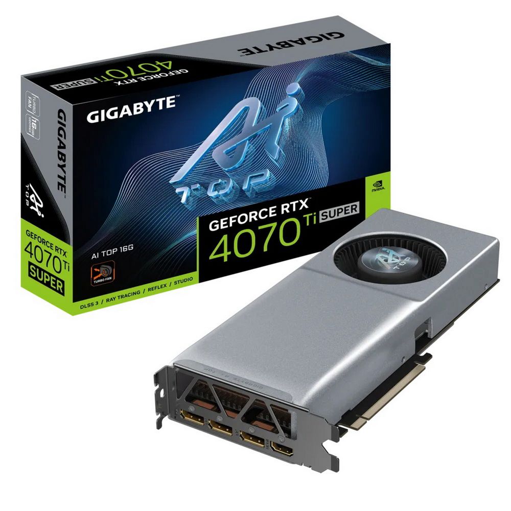 

Видеокарта Gigabyte NVIDIA GeForce RTX 4070 Ti SUPER AI TOP (GV-N407TSAI TOP-16GD), GeForce RTX 4070 Ti SUPER AI TOP