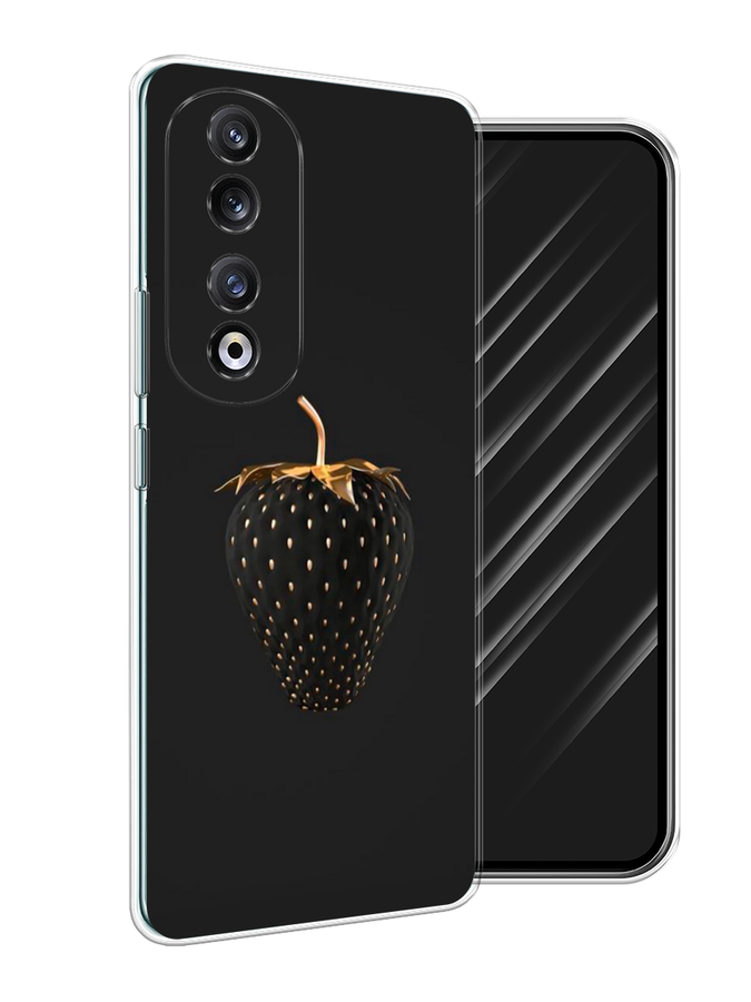 

Чехол Awog на Honor 90 Pro "Черно-золотая клубника", Черный;золотистый