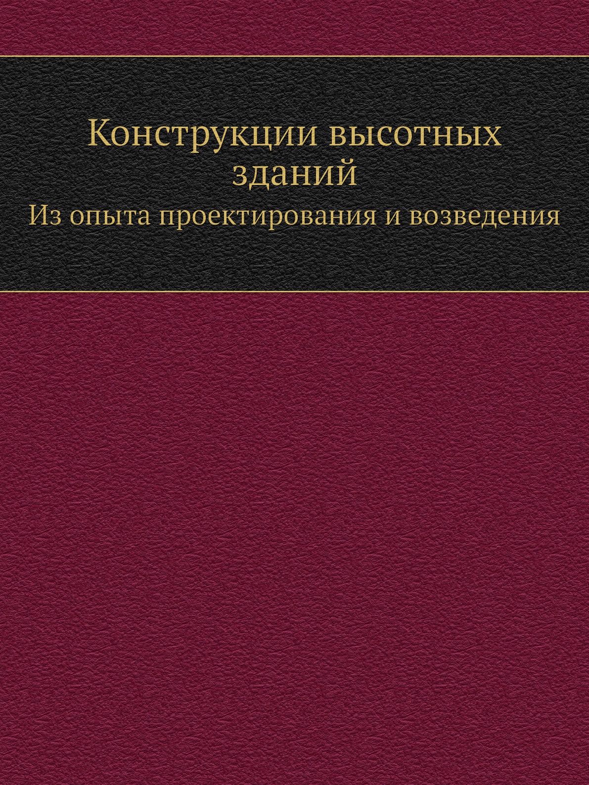 

Конструкции высотных зданий. Из опыта проектирования и возведения