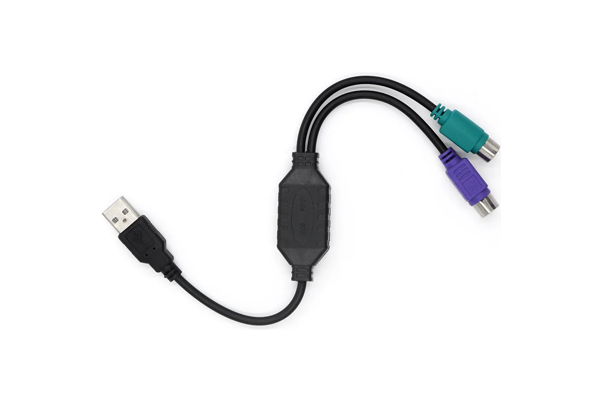 

Кабель MIREX USB Type-A - PS/2 - 2 вилка-вилка 0.3м (13700-USBAMPS2) черный