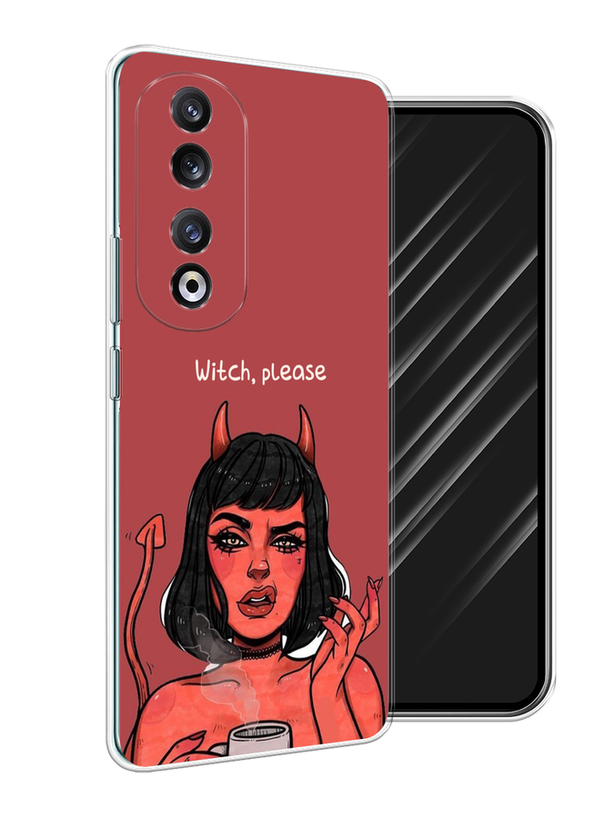 

Чехол Awog на Honor 90 Pro "Evil Girl", Бордовый;черный