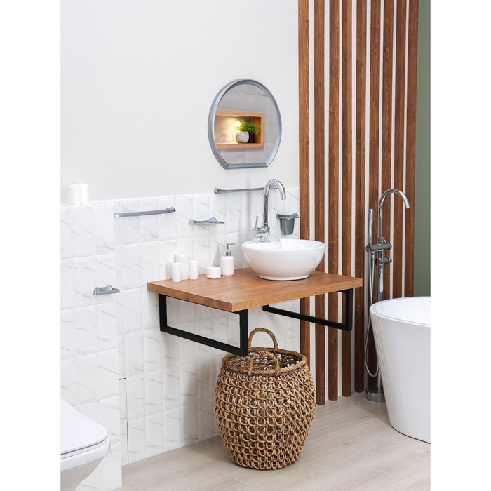 

Набор для ванной комнаты Verona, цвет металлик