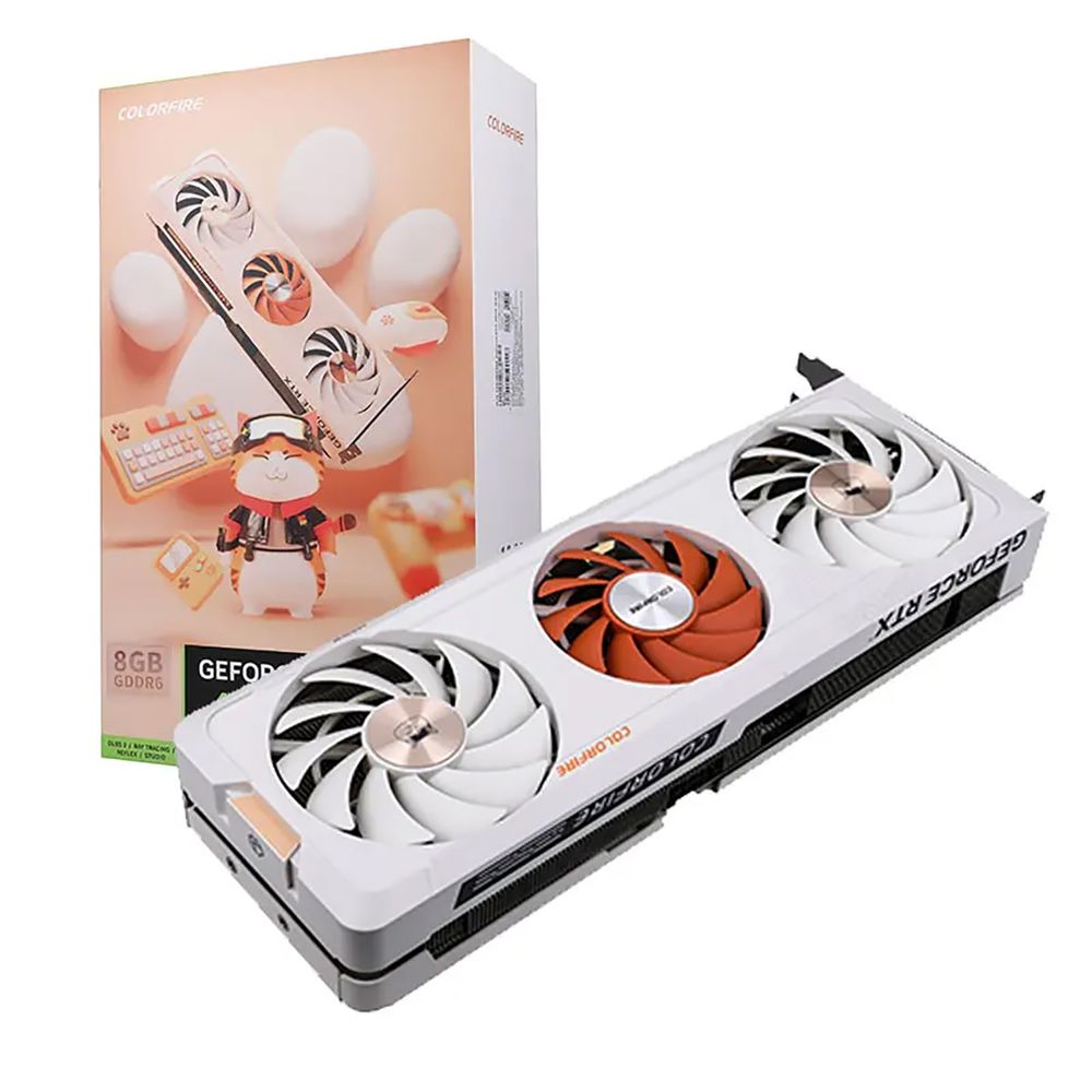 

Видеокарта Colorful NVIDIA GeForce RTX 4060 Ti MEOW-ORG, GeForce RTX 4060 Ti MEOW-ORG