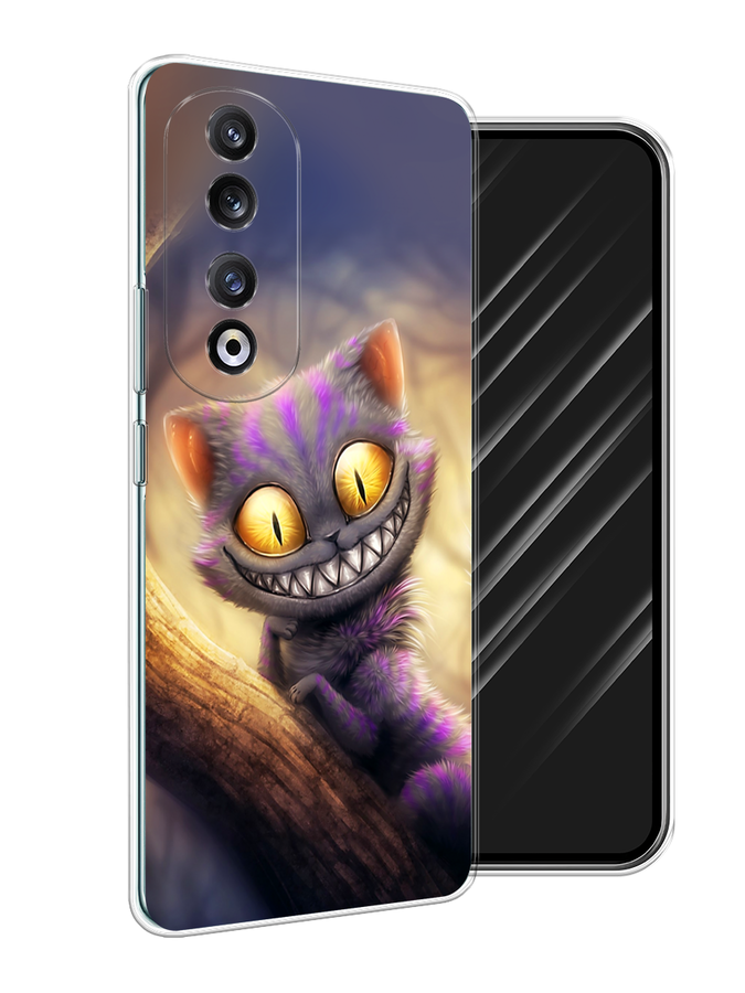 

Чехол Awog на Honor 90 Pro "Cheshire Cat", Фиолетовый;желтый