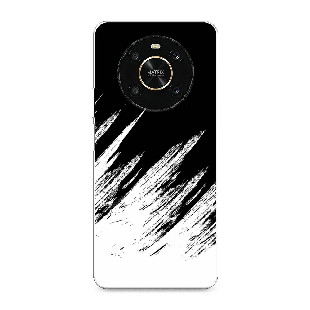 фото Силиконовый чехол "черно белые брызги" на honor x9 awog