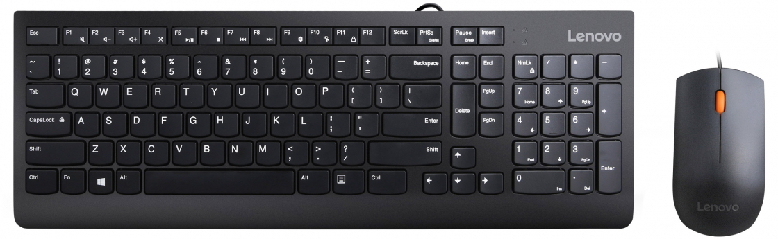 фото Комплект клавиатура и мышь lenovo essential wired combo (4x30l79912)