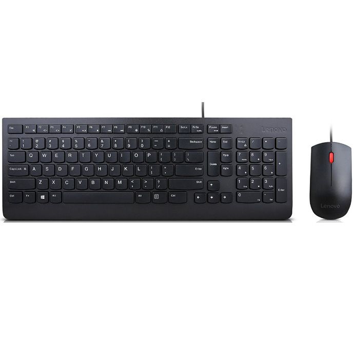 фото Комплект клавиатура и мышь lenovo essential wired combo (4x30l79912)