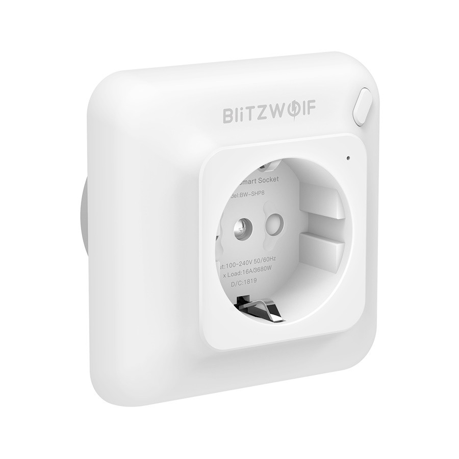 Умная розетка BlitzWolf BW-SHP8 3680W EU WiFi Smart In-wall Socket White