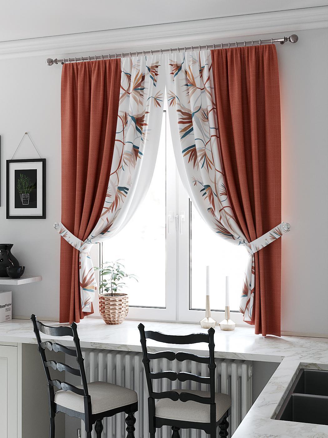

Комплекты штор AT HOME / шторы в комнату 150х180 см / Ренитес (терракот), 961253