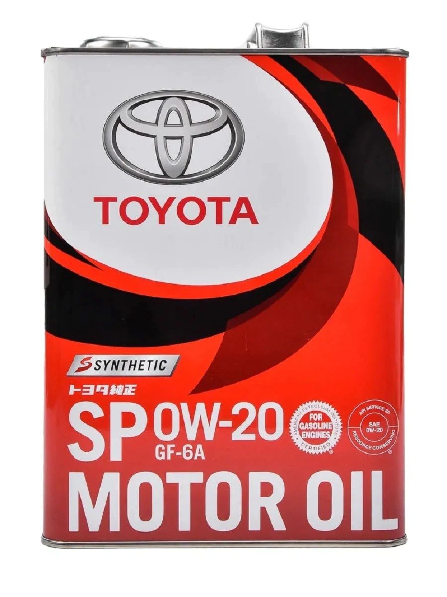 

Моторное масло Toyota Motor Oil SP/GF-6 Plus 0W20 4л, Motor Oil SP/GF-6 Plus