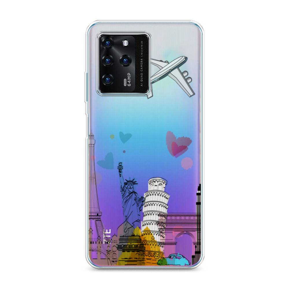 

Чехол Awog на ZTE Blade V30 / ЗТЕ Блэйд V30 "Самолет путешествий", Разноцветный, 135350-10