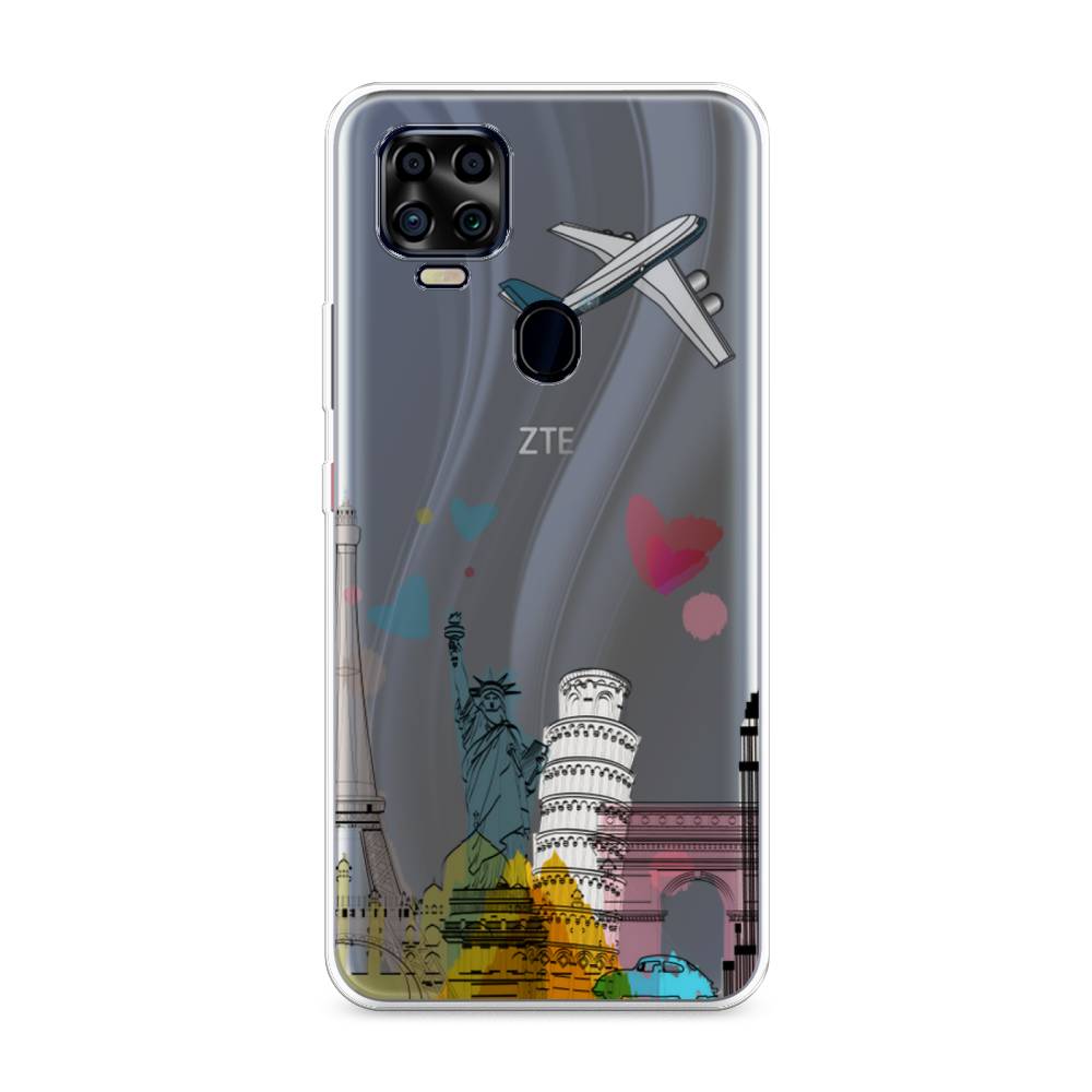 

Чехол Awog на ZTE Blade V2020 4G / ЗТЕ Блэйд V2020 4G "Самолет путешествий", Разноцветный, 134350-10