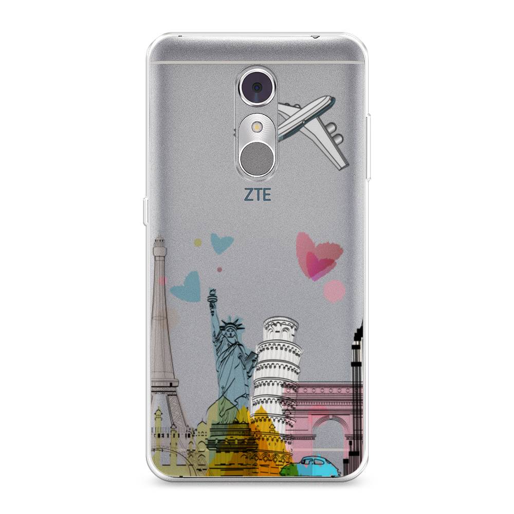 

Чехол Awog на ZTE Blade A910 / ЗТЕ Блэйд A910 "Самолет путешествий", Разноцветный, 131850-10