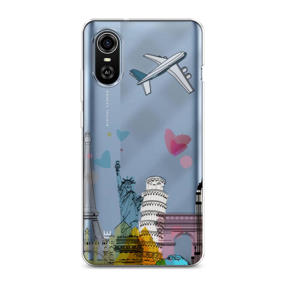 

Чехол Awog на ZTE Blade A31 Plus / ЗТЕ Блэйд A31 Plus "Самолет путешествий", Разноцветный, 135750-10