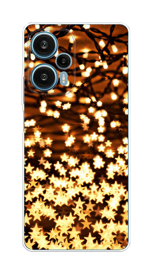 

Чехол на Xiaomi Redmi Note 12 Turbo "Новогодняя гирлянда", Золотистый, 318450-5