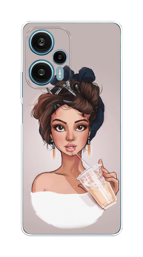

Чехол на Xiaomi Redmi Note 12 Turbo "Девушка с фраппе", Серый, 318450-6