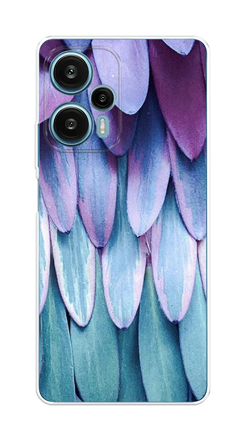 

Чехол на Xiaomi Redmi Note 12 Turbo "Синее перо", Фиолетовый;голубой, 318450-3