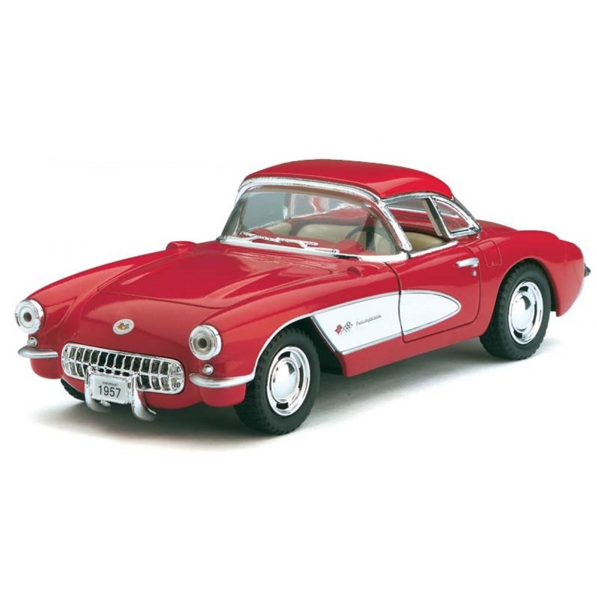 фото Модель машины kinsmart chevrolet corvette, 1957 года, инерционная, 1/34 kt5316w