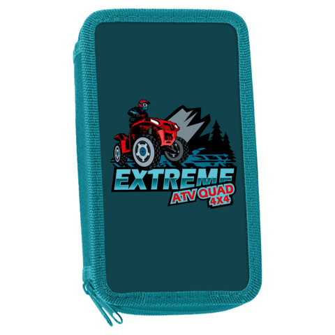 

Пенал ЮНЛАНДИЯ, 2 отделения, полиэстер, 19х11 см, "Extreme", 271026