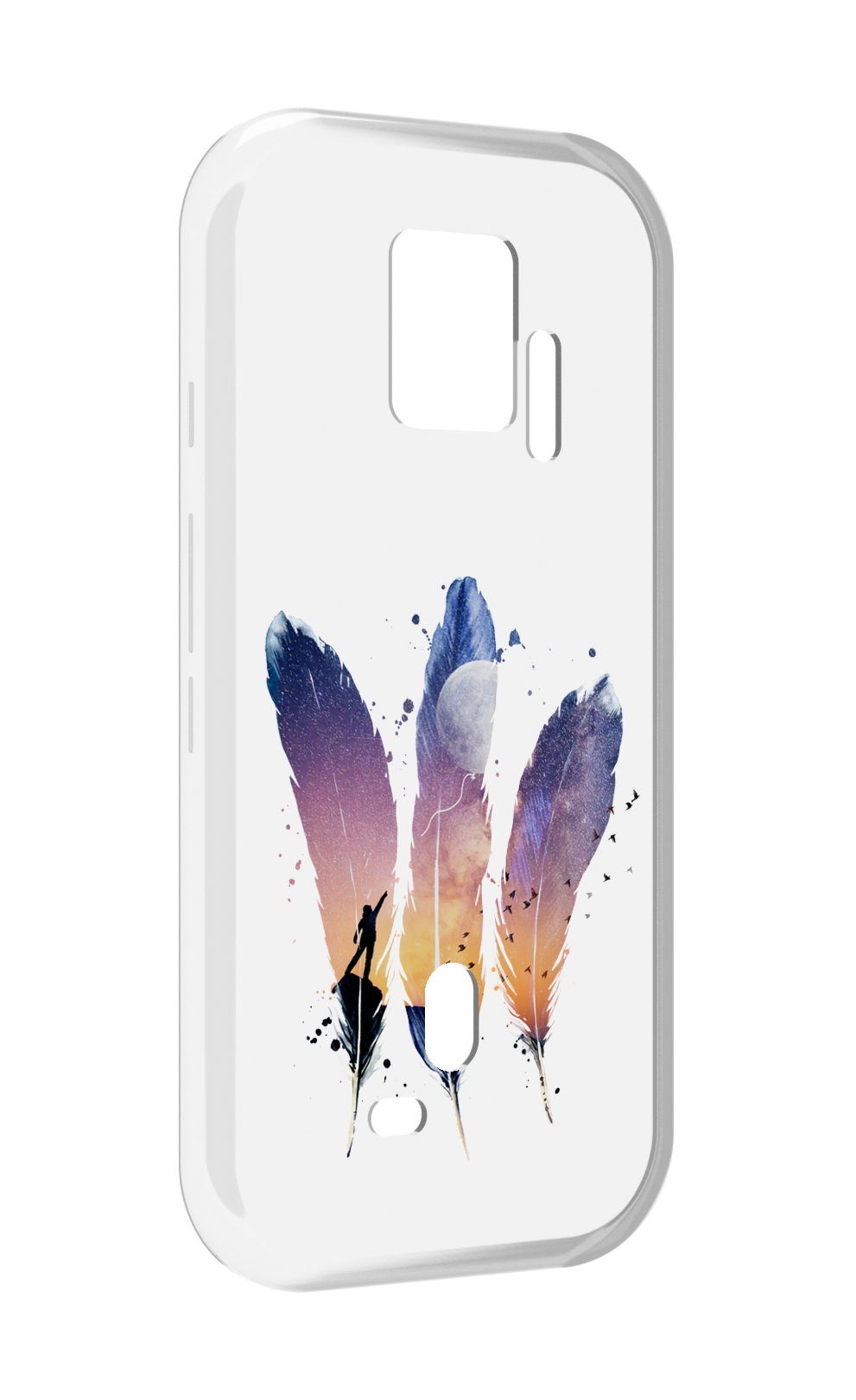 

Чехол MyPads небесные перья для ZTE Nubia Red Magic 7S Pro, Прозрачный, Tocco