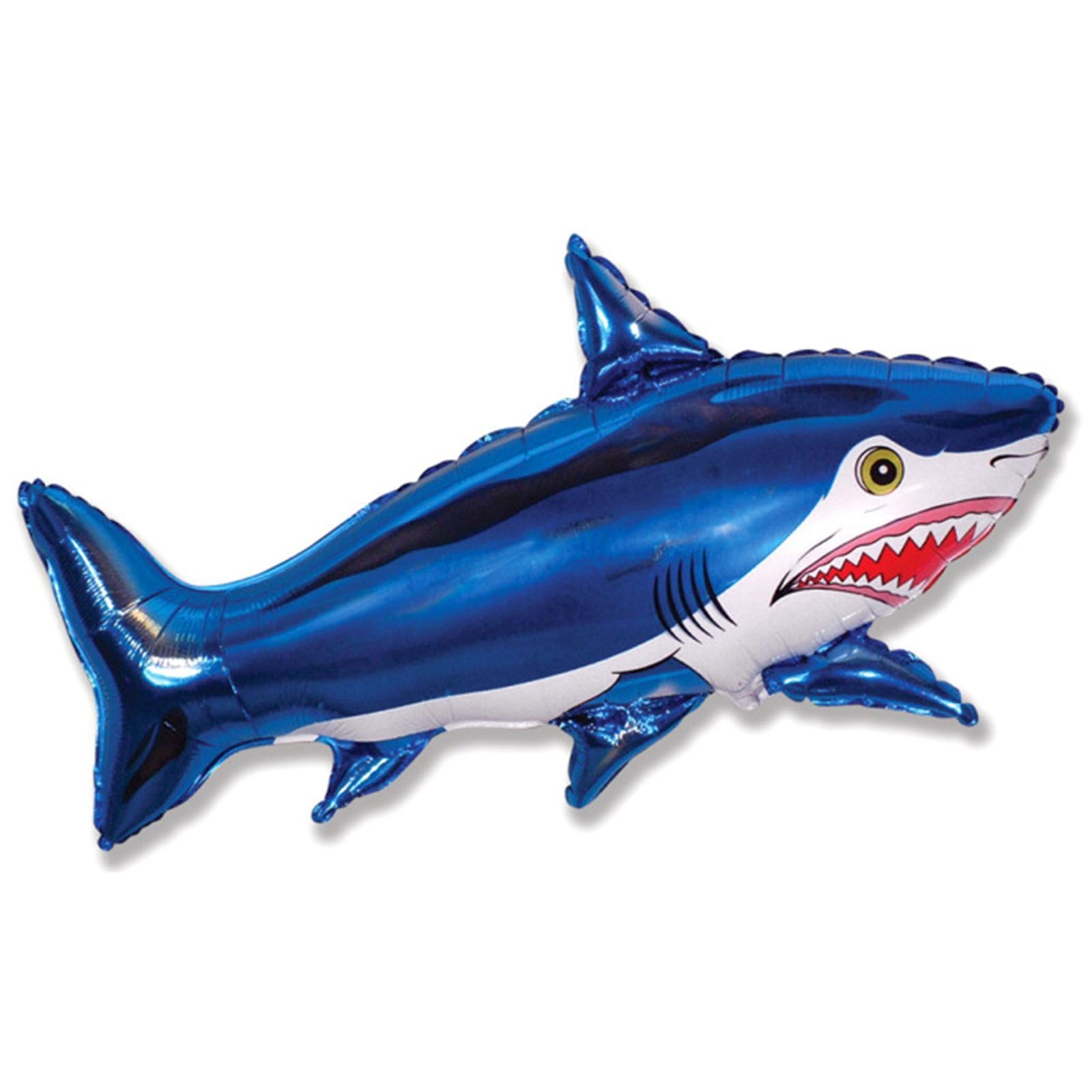 Шар Flexmetal фольгированный 30 Акула большая, цвет синий 1268073
