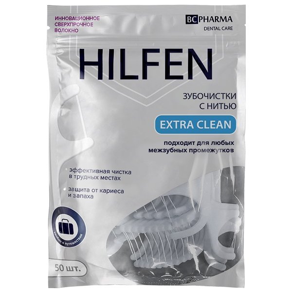 Зубочистки с нитью BC Pharma Hilfen Extra Clean N50