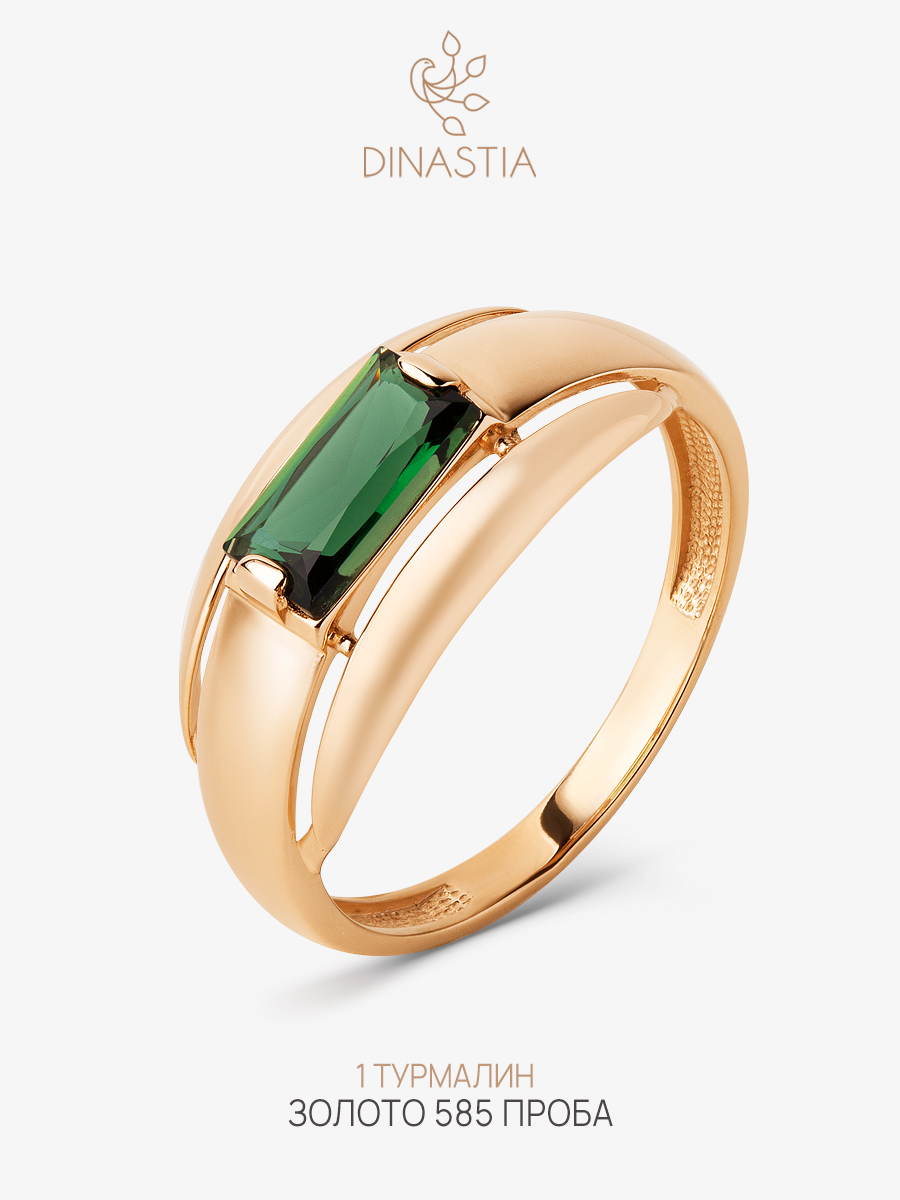 

Кольцо из золота р. 16 DINASTIA.GOLD 022291, турмалин, 022291