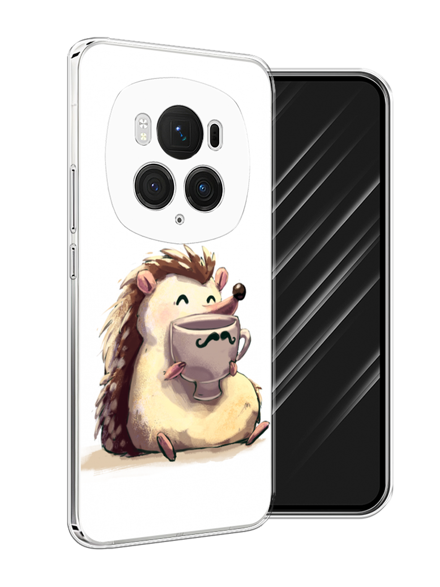 

Чехол Awog на Honor Magic 6 Pro "Еж кофеман", Белый;коричневый;бежевый, 6123750-1
