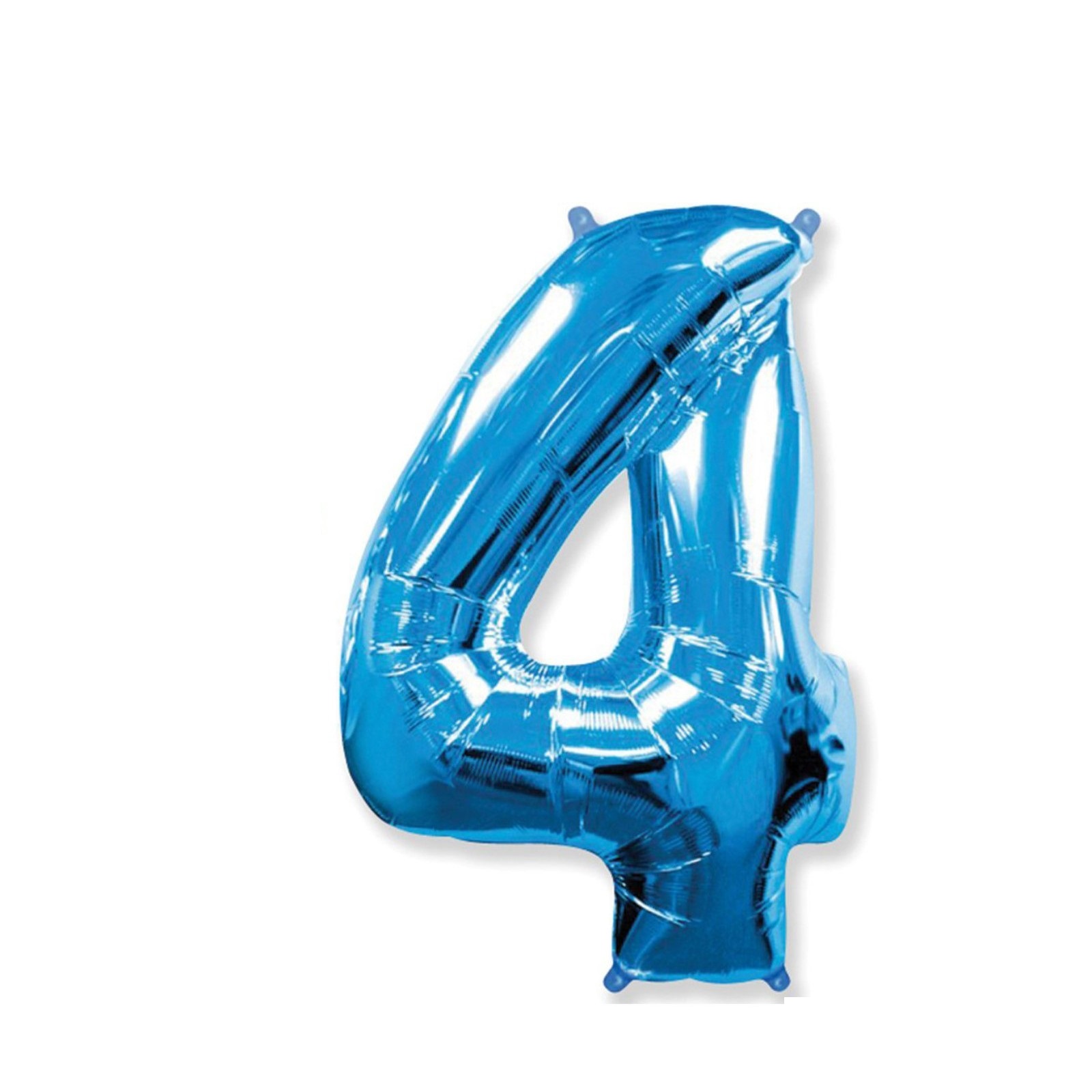 Шар Flexmetal фольгированный 40 Цифра 4, цвет голубой 3041173