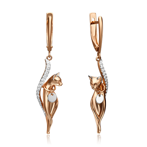 

Серьги из красного золота с фианитом PLATINA jewelry 02-4396-00-401-1111-48_0, 02-4396-00-401-1111-48_0