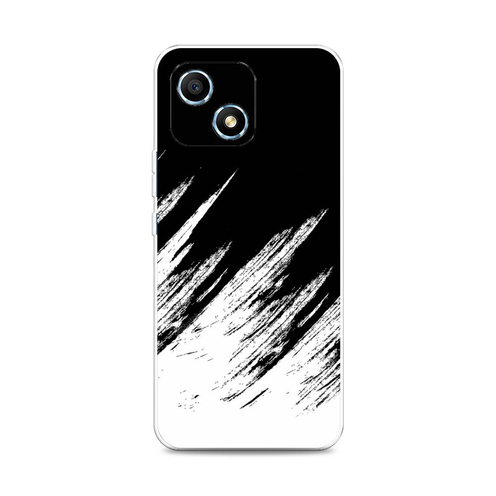 фото Силиконовый чехол "черно белые брызги" на honor play 30 awog