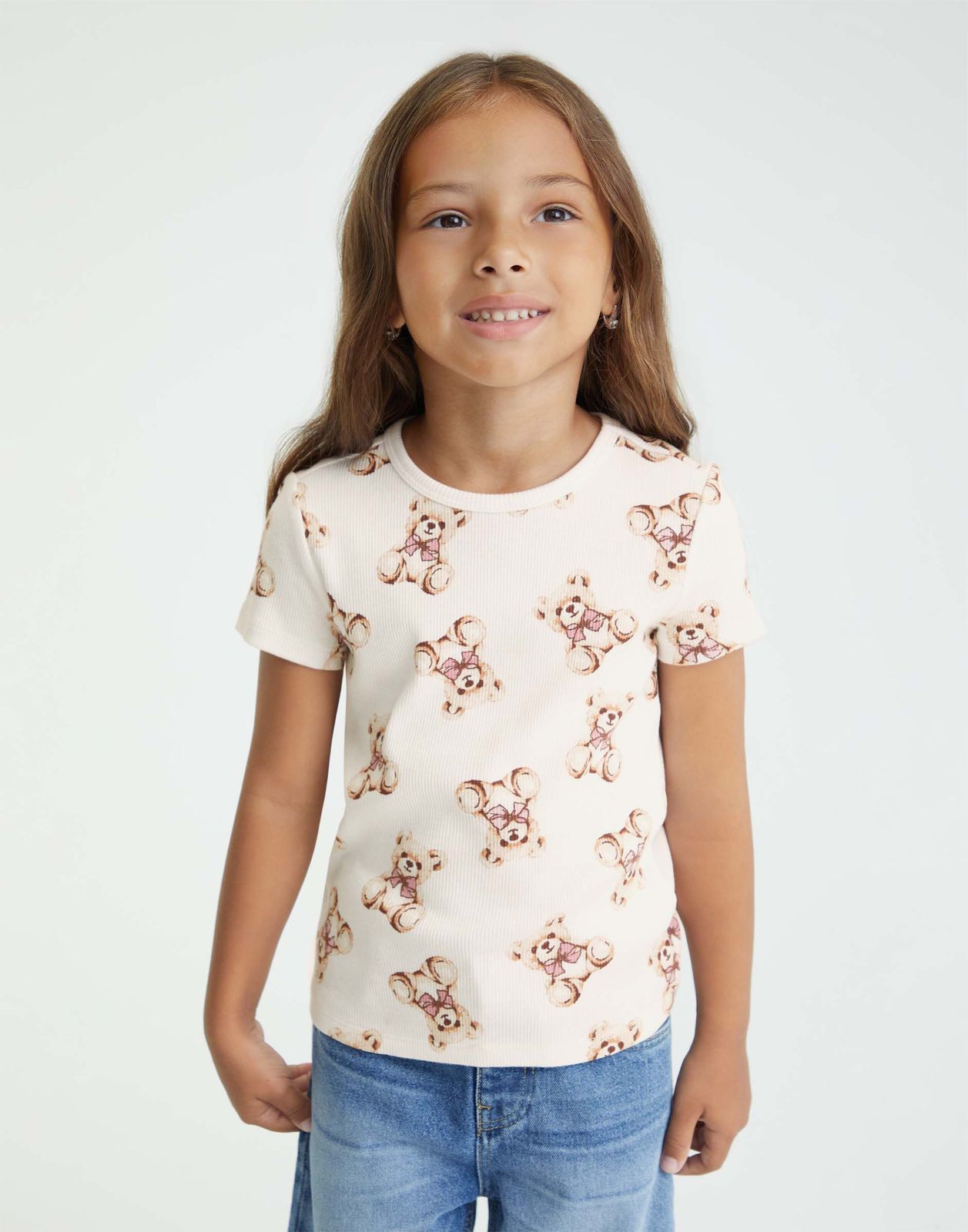 

Футболка для девочки Gloria Jeans GKT024819 молочный 18-24мес/92, Бежевый, GKT024819