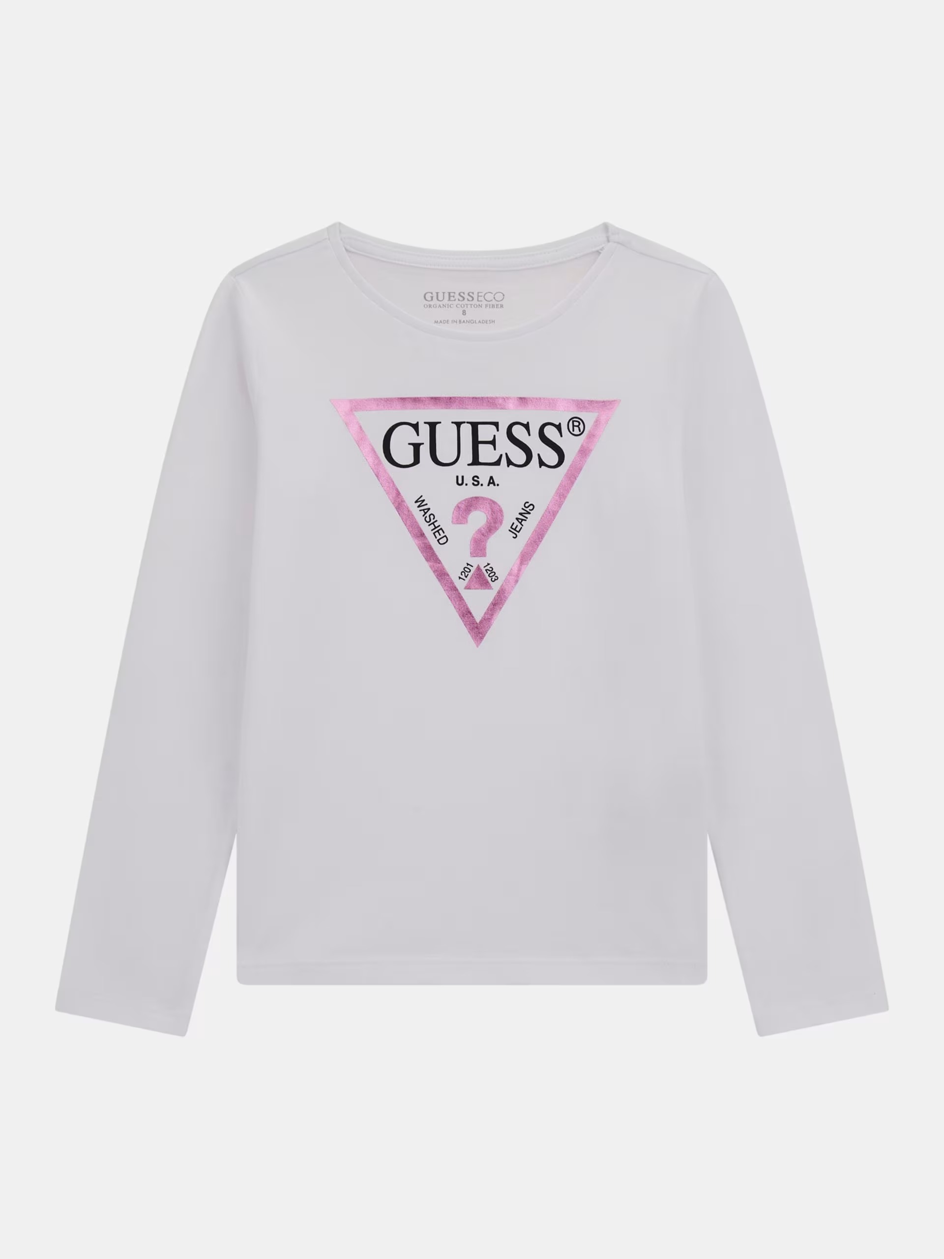 

Лонгслив детский для девочек Guess J84I36K8HM0 белый 10, J84I36K8HM0