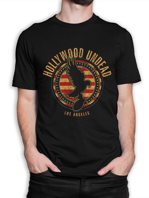 фото Футболка мужская design heroes hollywood undead - los angeles черная xl