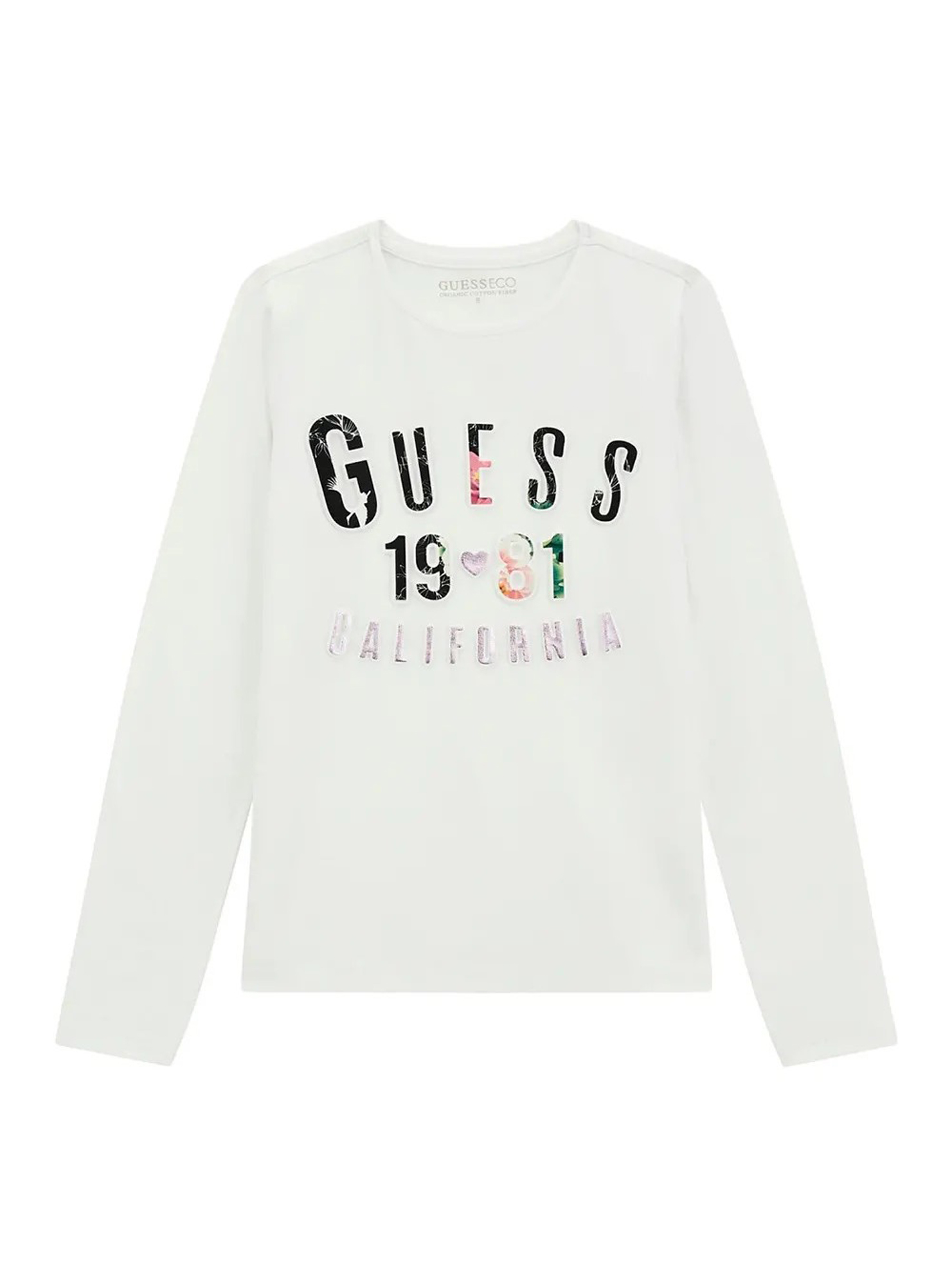 Лонгслив детский для девочек Guess J4YI31K6YW4 белый 16