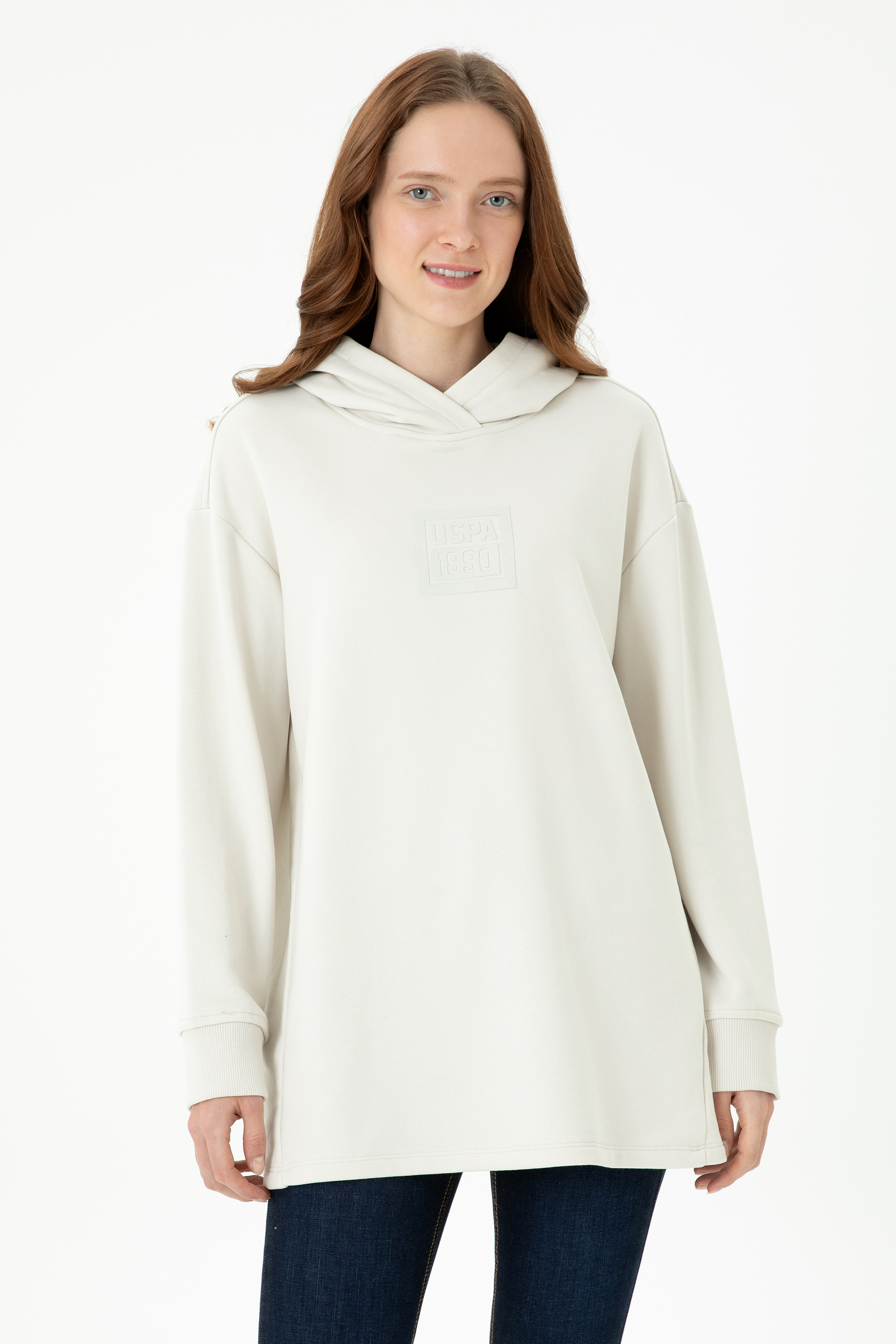 Худи женское US POLO Assn G082GL0820RC-GELIF бежевое XL 5920₽