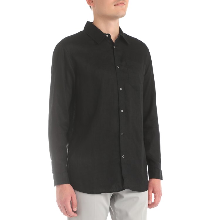 

Рубашка мужская Maison David SHIRT черная M, Черный, SHIRT