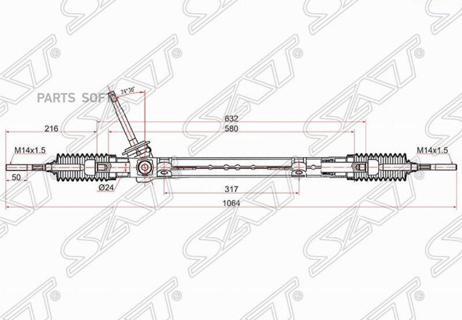 

Рейка Рулевая Renault Megane Ii 03- Lhd Sat St-8200463517
