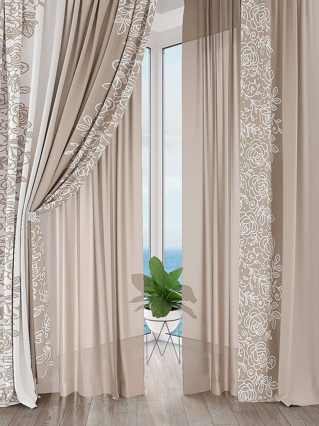 

Комплекты штор AT HOME / шторы в комнату 150х260 см / Климерис (бежевый), 526174