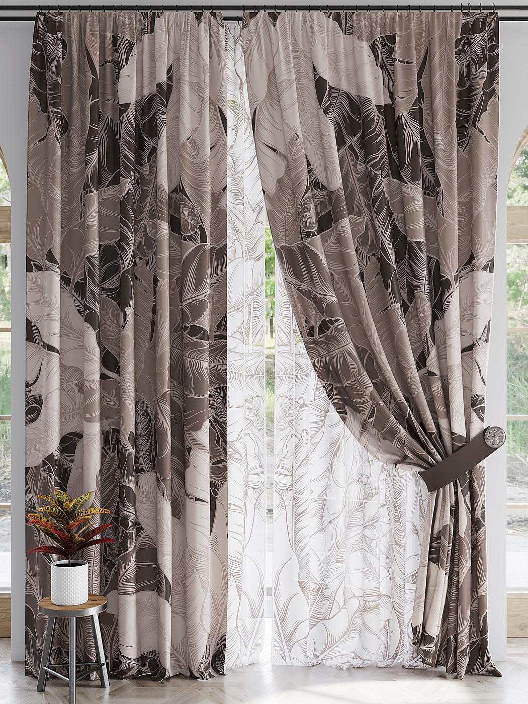 

Комплекты штор AT HOME / шторы в комнату 150х260 см / Мелендри (шоколад), 523014